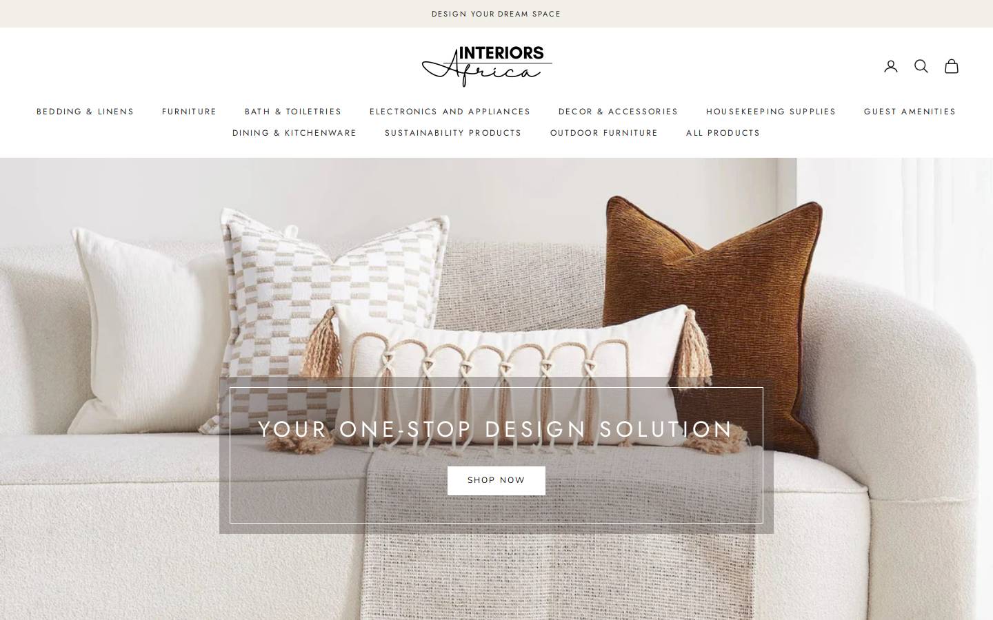 interiorsafrica.com homepage screenshot
