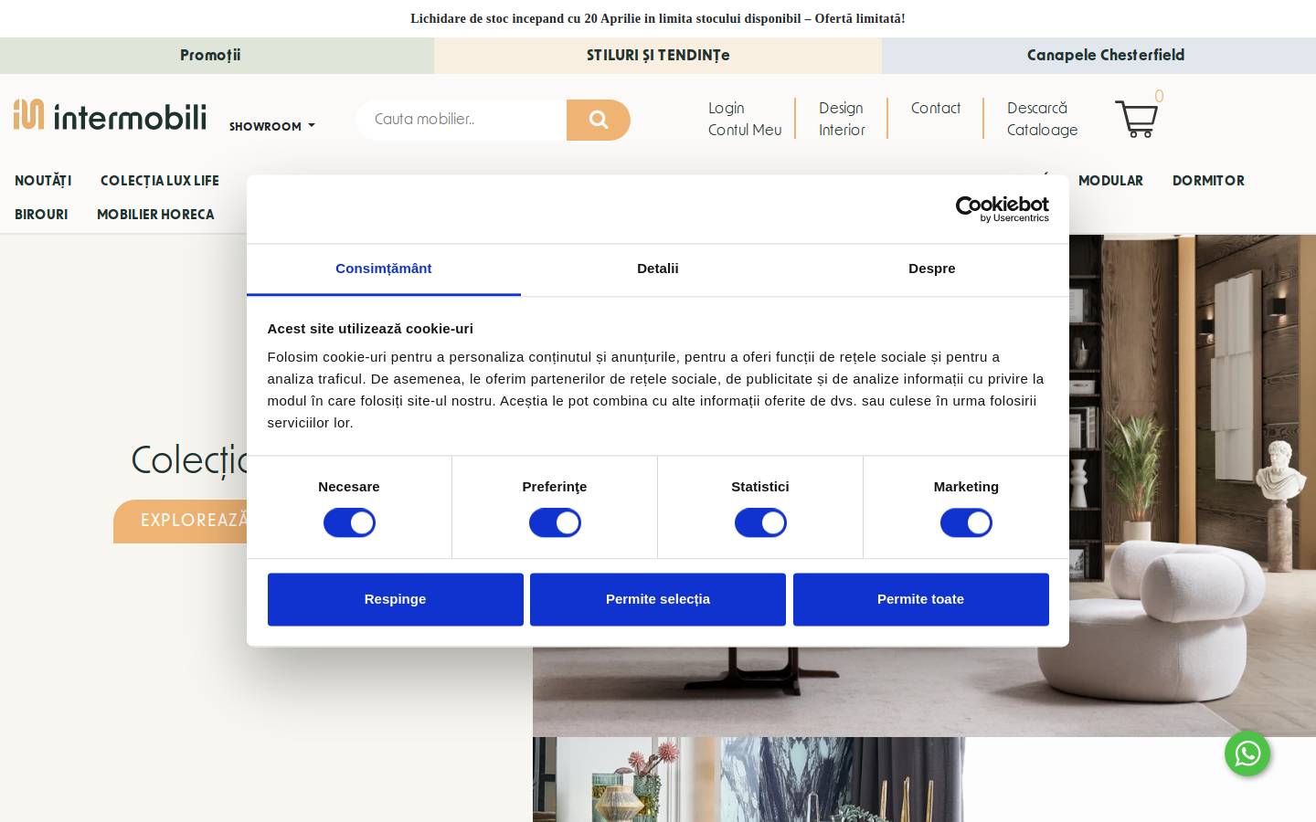 intermobilifurniture.ro homepage screenshot