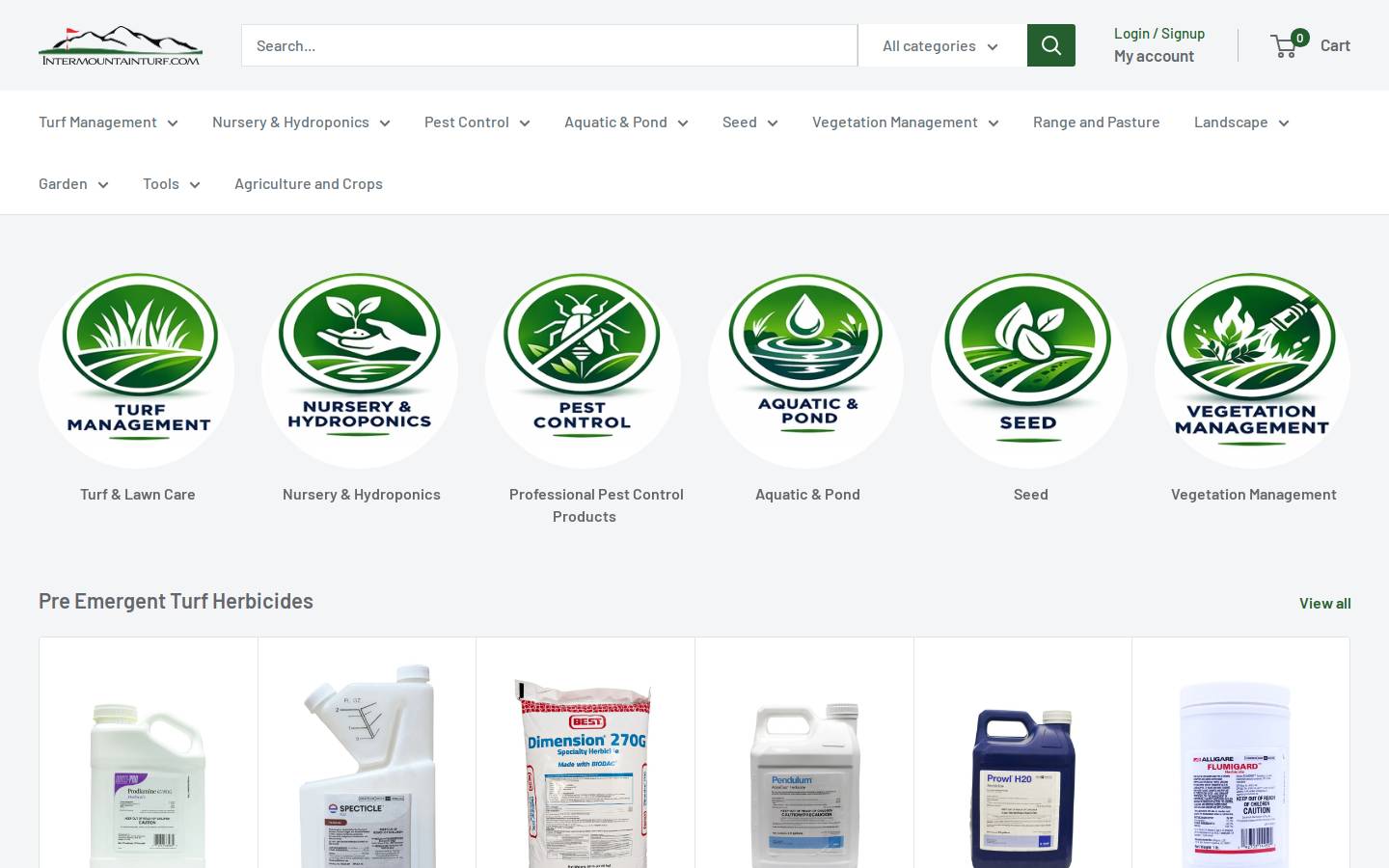 intermountainturf.com homepage screenshot