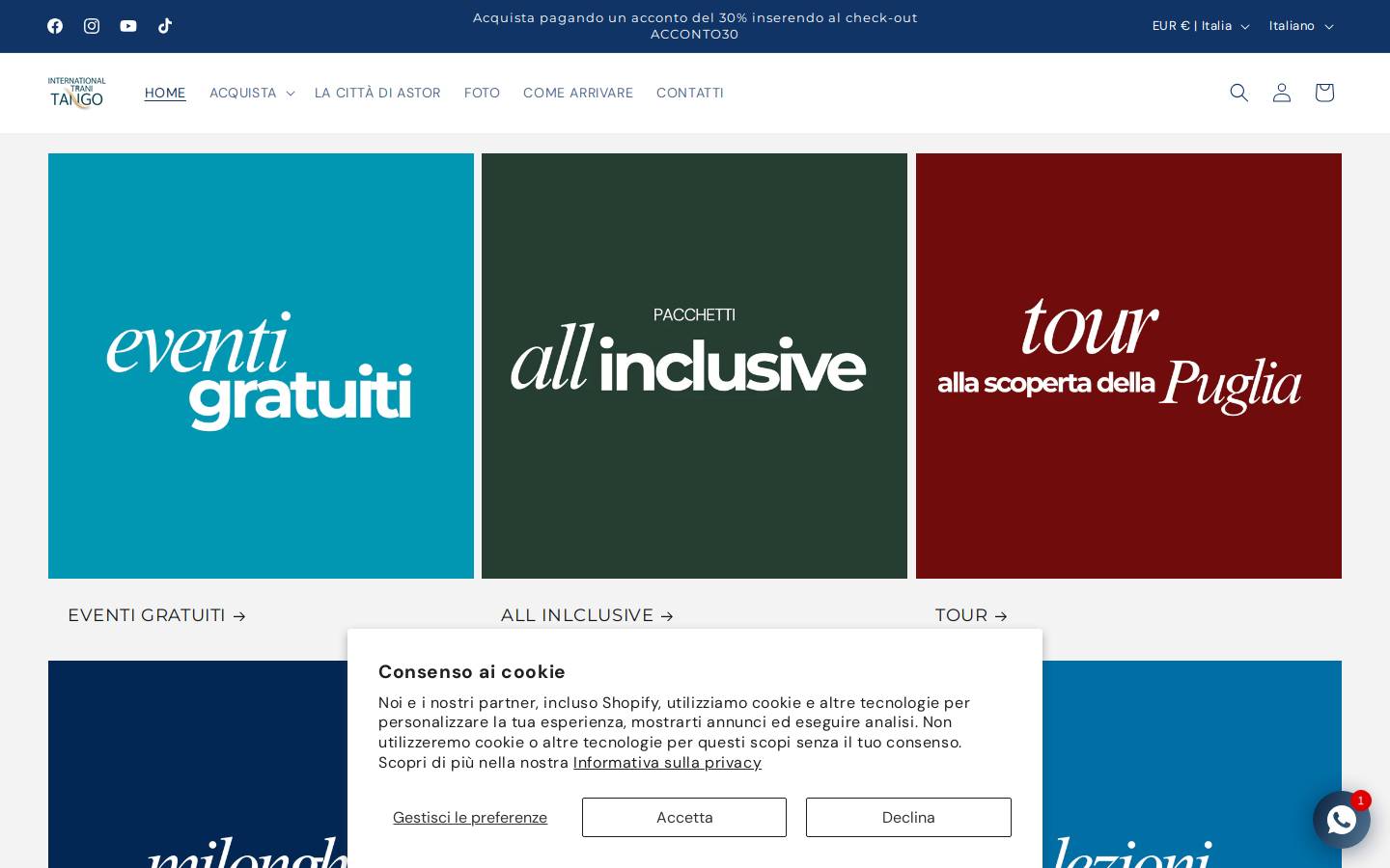 internationaltangotrani.com homepage screenshot