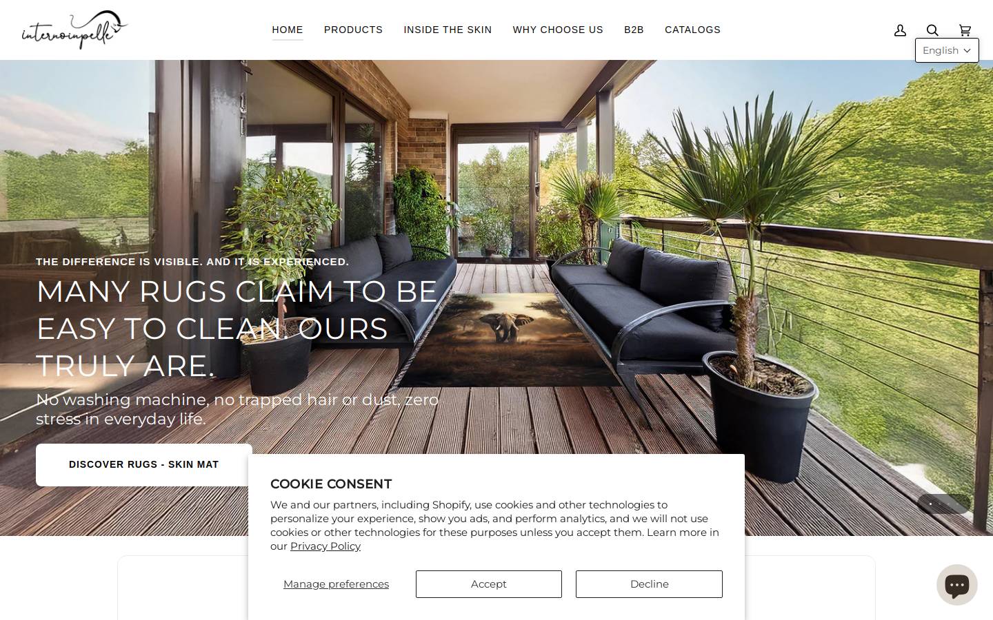 Internoinpelle Online Shop homepage screenshot