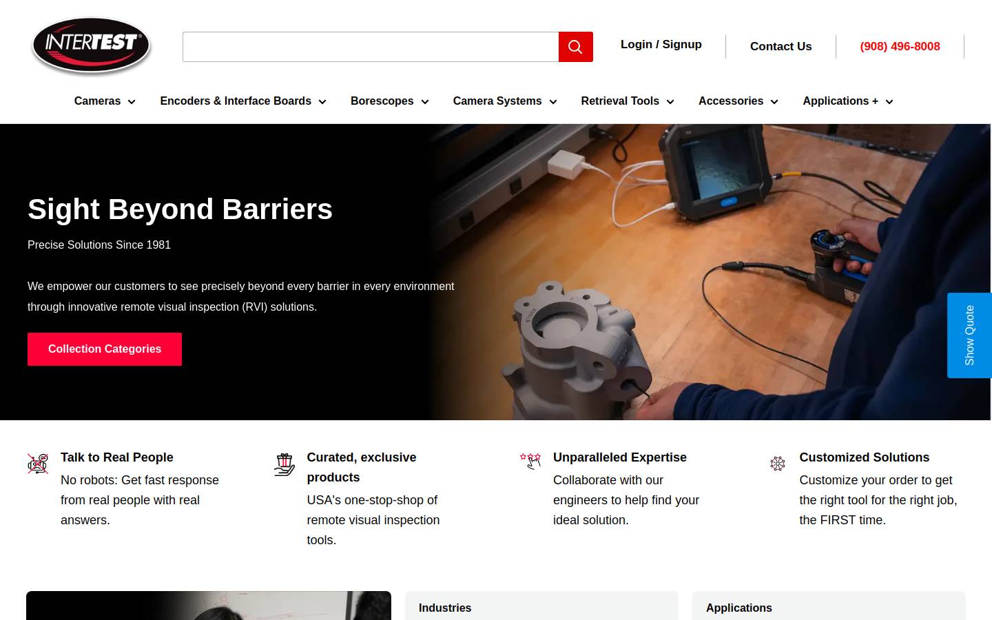 intertest.com homepage screenshot