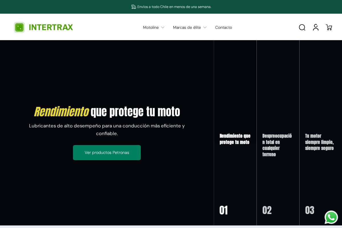 intertrax.cl homepage screenshot