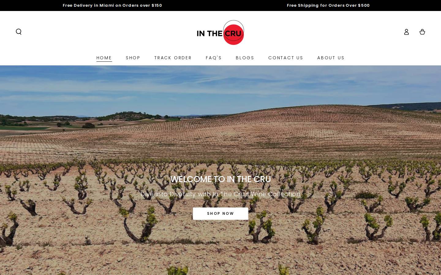 inthecru.com homepage screenshot