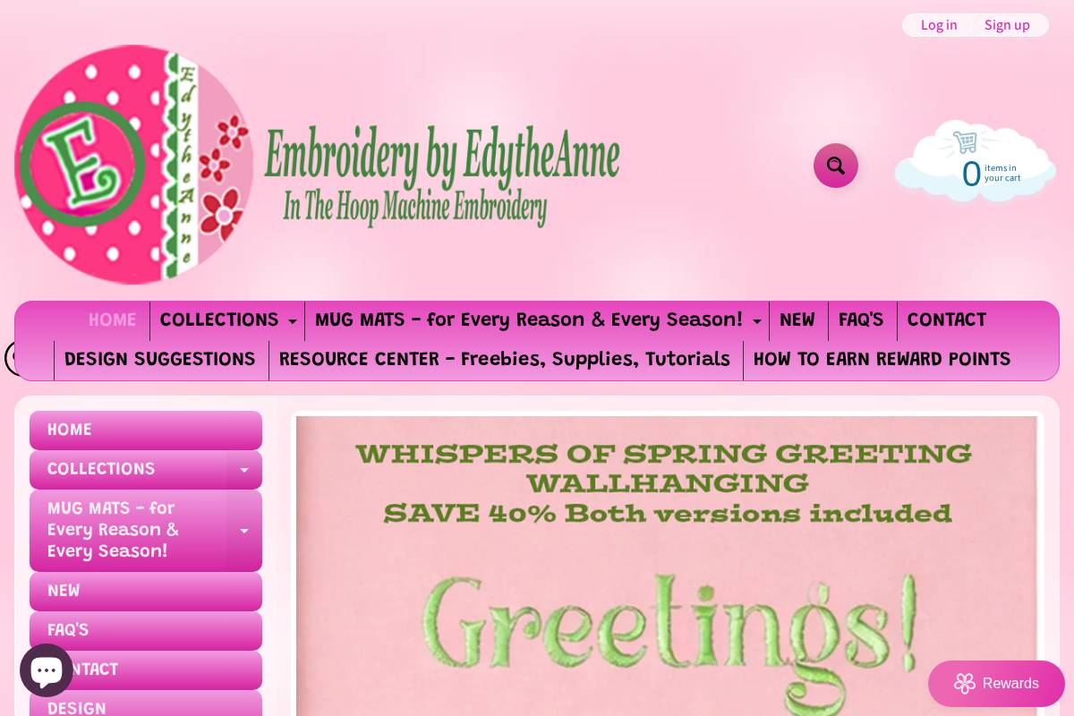 inthehoopembroiderydesigns.com homepage screenshot