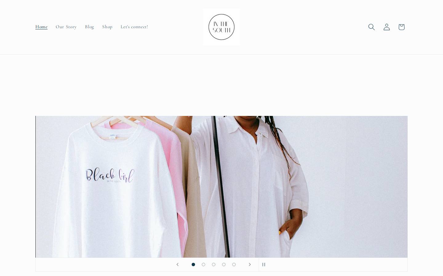 inthesouth.co homepage screenshot