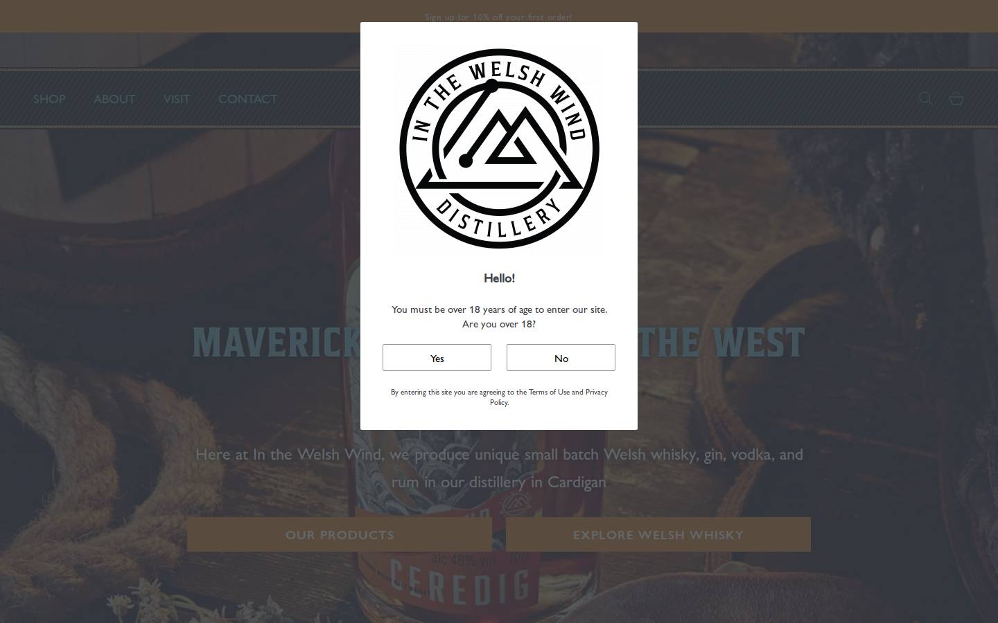 Inthewelshwind homepage screenshot