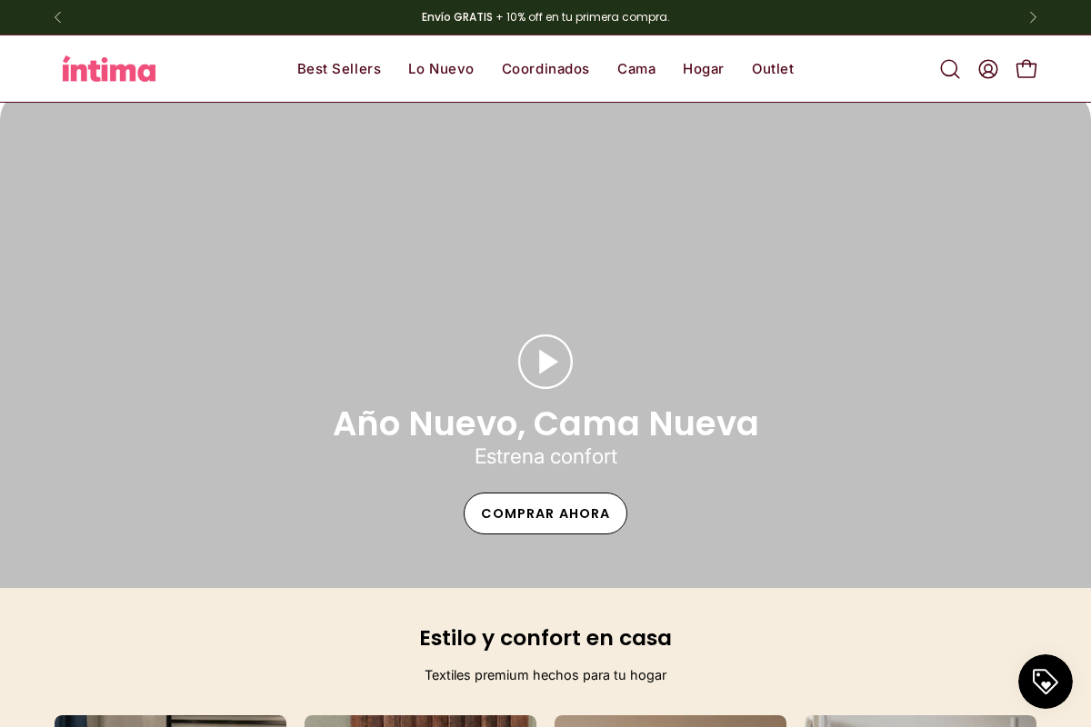 Intima USA homepage screenshot