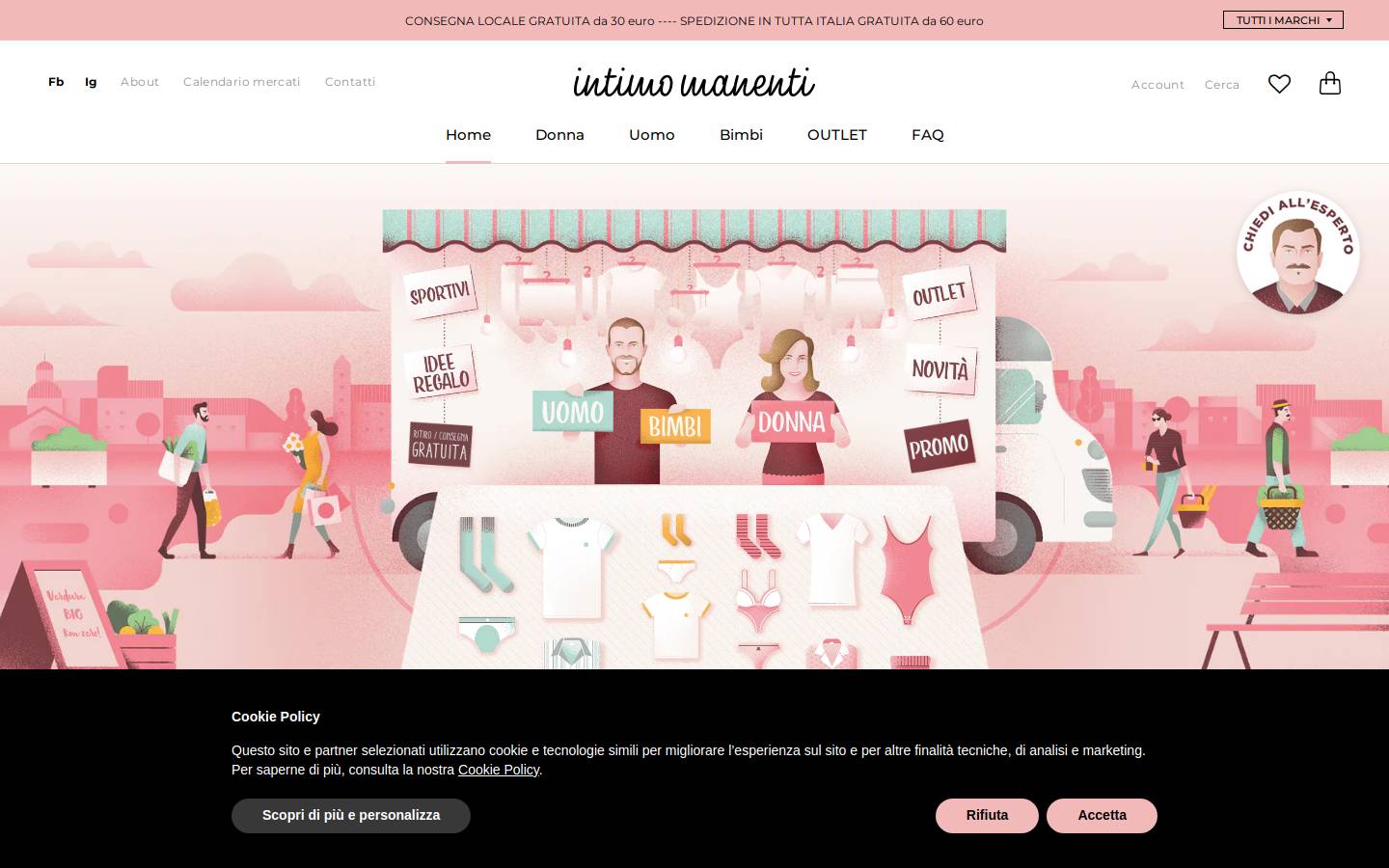 intimomanenti.com homepage screenshot