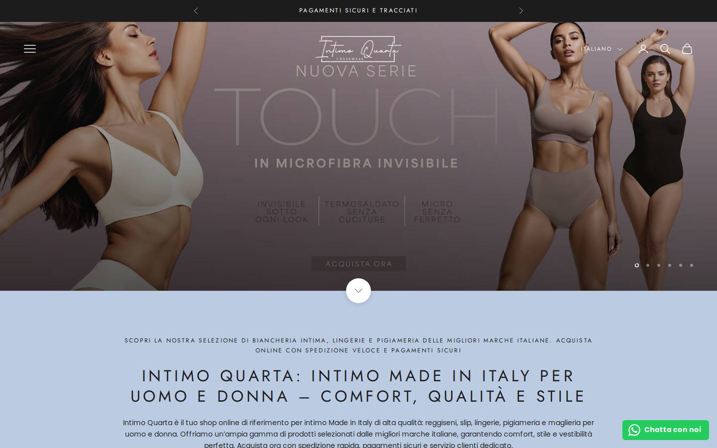 Intimoquarta homepage screenshot