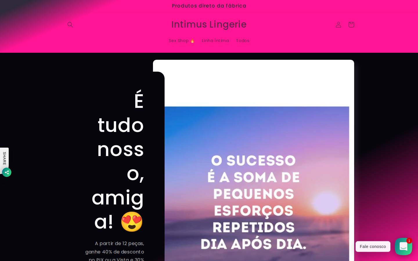 intimushop.com homepage screenshot