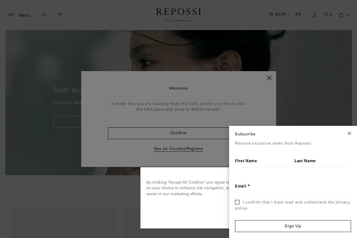 intl.repossi.com homepage screenshot
