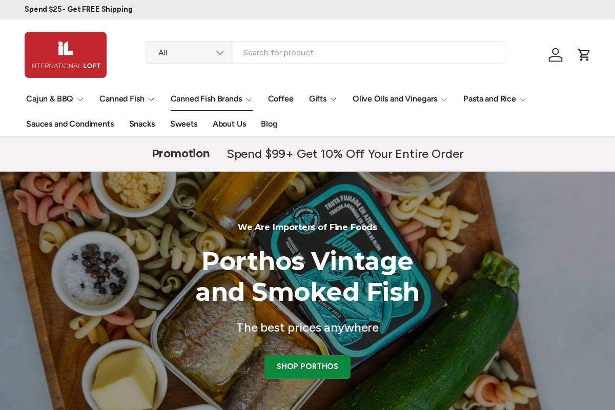 International Loft homepage screenshot