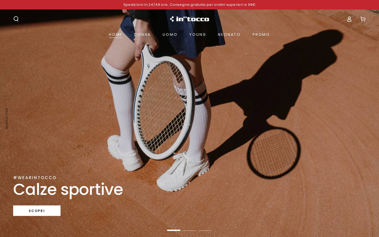 Intocco homepage screenshot