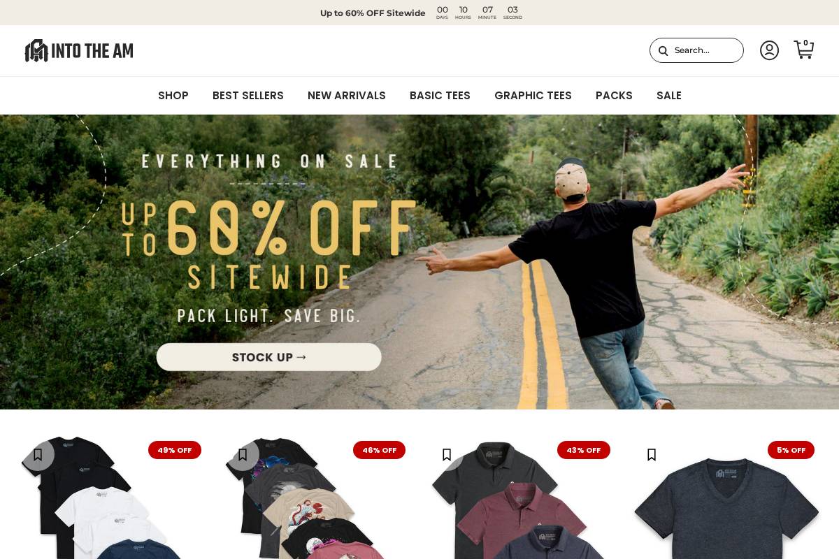 INTO THE AM homepage screenshot