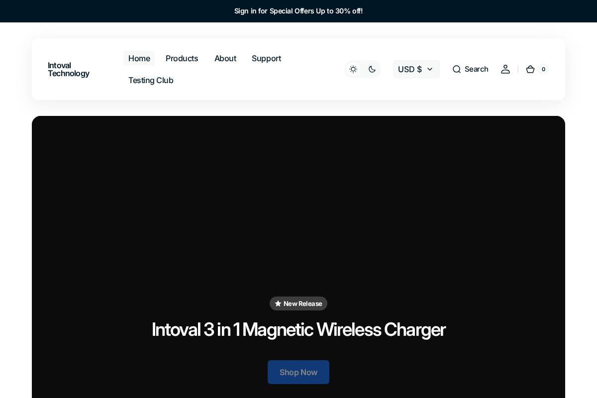 intoval.com homepage screenshot