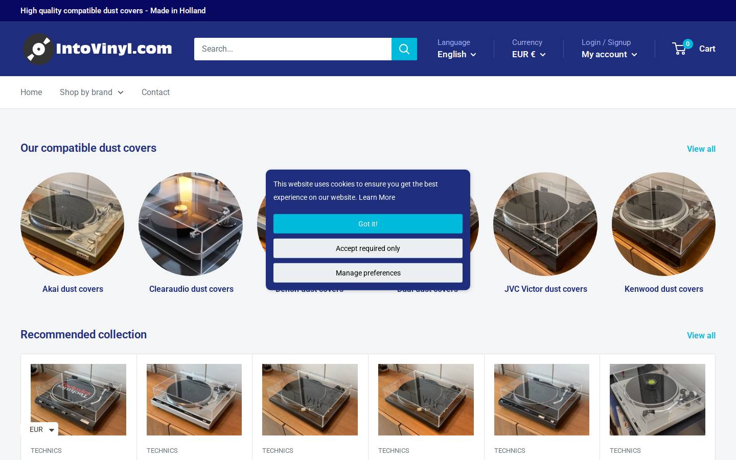 Intovinyl homepage screenshot