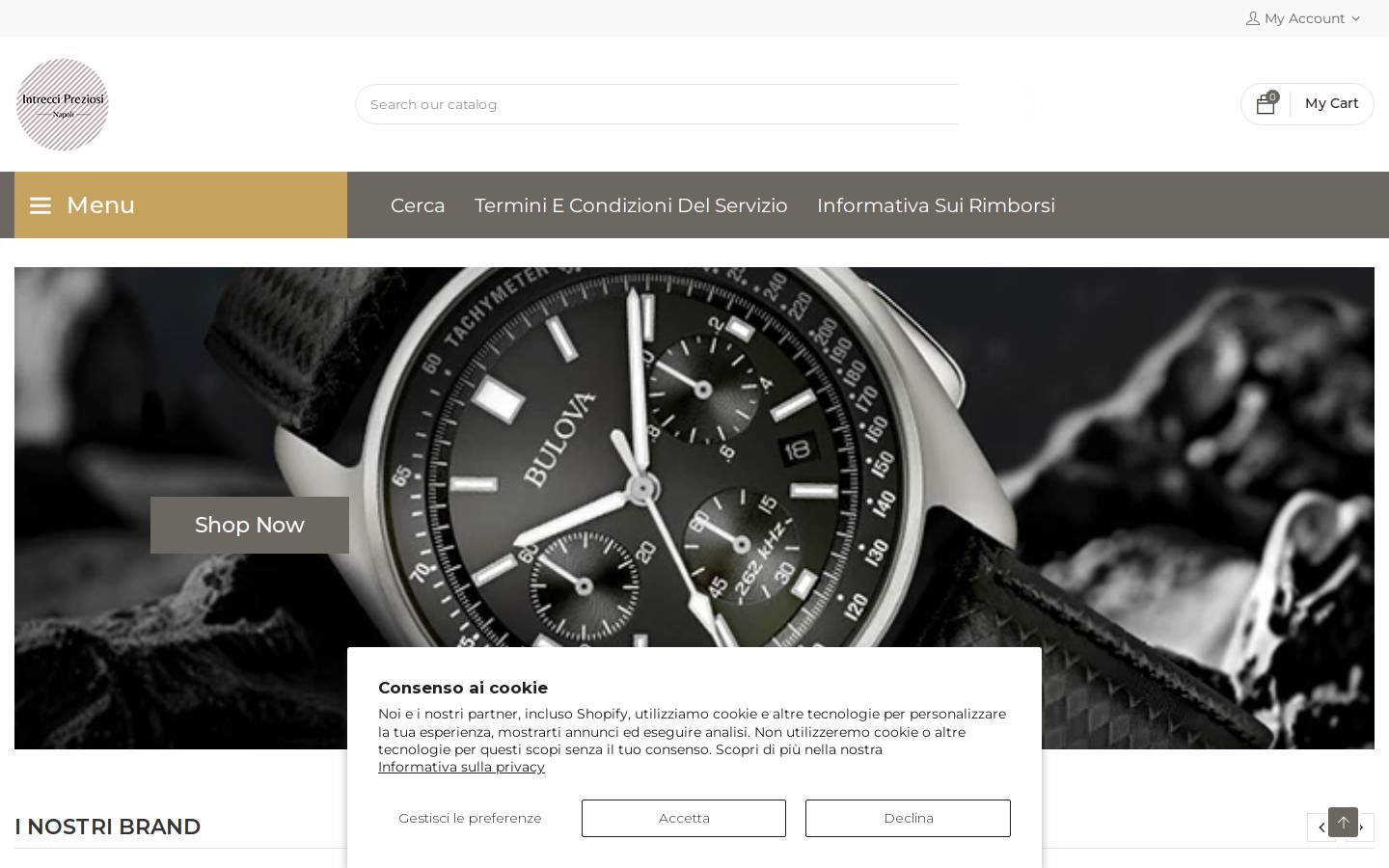 intreccipreziosi.com homepage screenshot