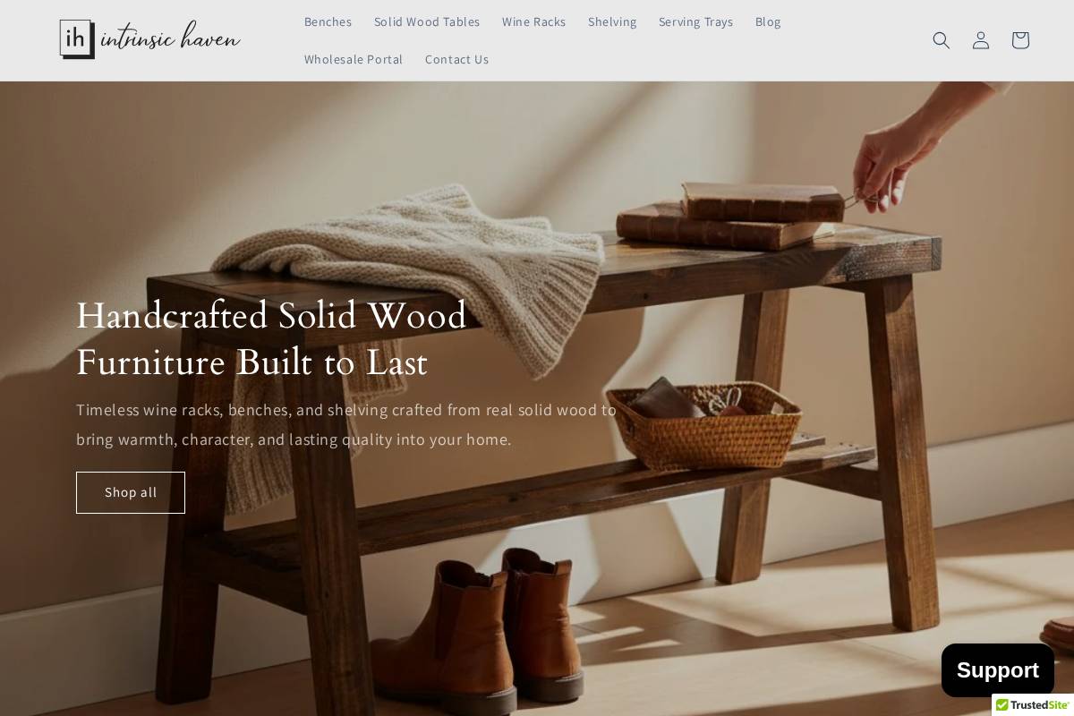intrinsichavenhome.com homepage screenshot