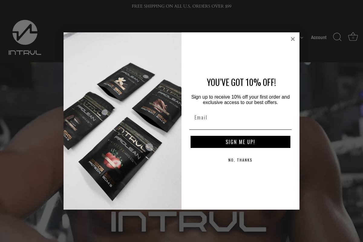 intrvlfit.com homepage screenshot