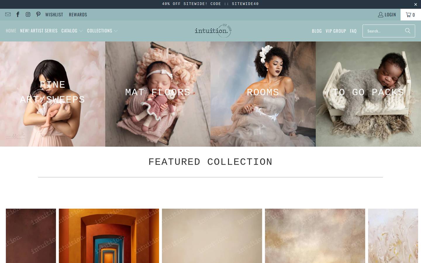 intuitionbackgrounds.com homepage screenshot