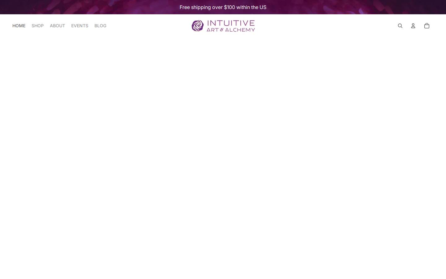 intuitiveartandalchemy.com homepage screenshot