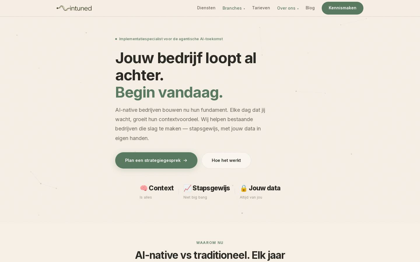 intuned.nl homepage screenshot