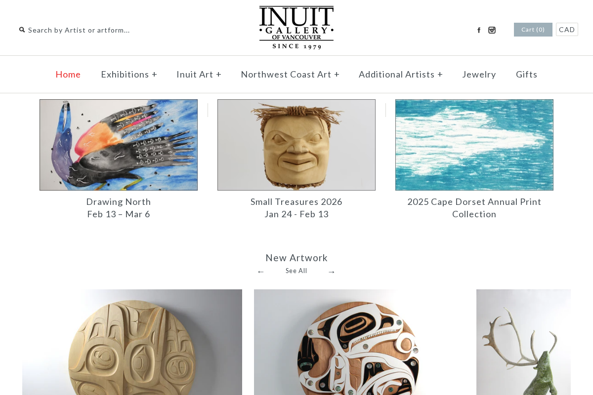 Inuit Gallery of Vancouver Ltd. homepage screenshot