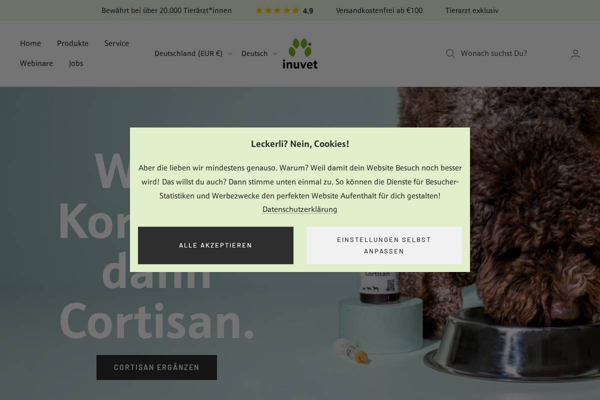 inuvet.com homepage screenshot