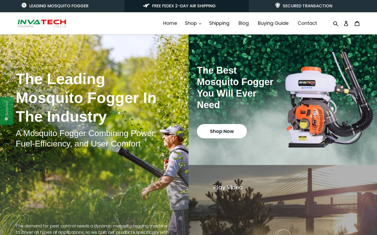 invatechusa.com homepage screenshot