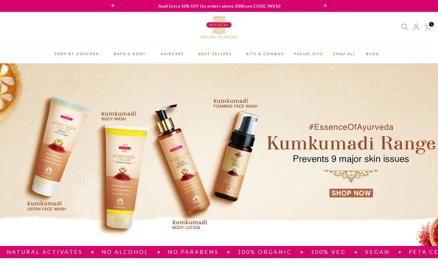Inveda homepage screenshot