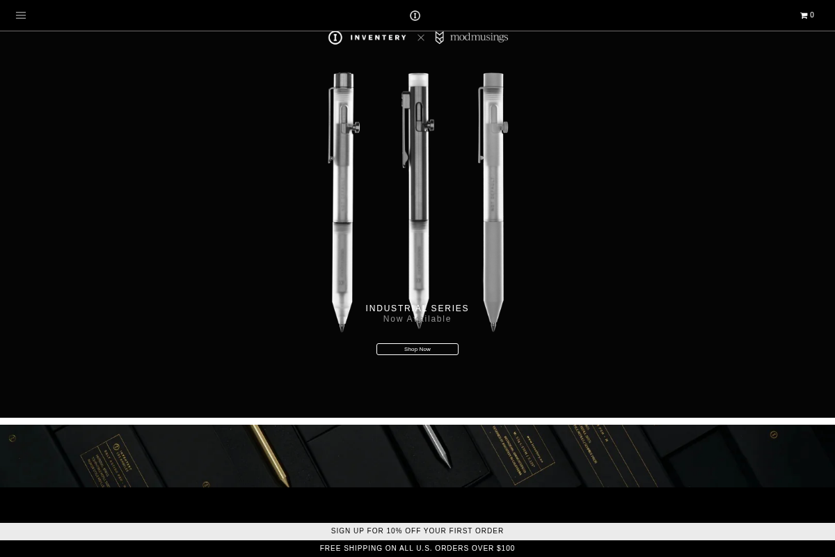 INVENTERY homepage screenshot