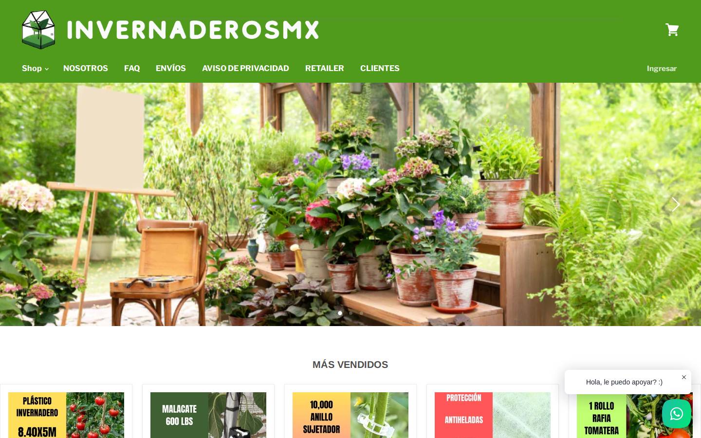 invernaderosmx.com homepage screenshot
