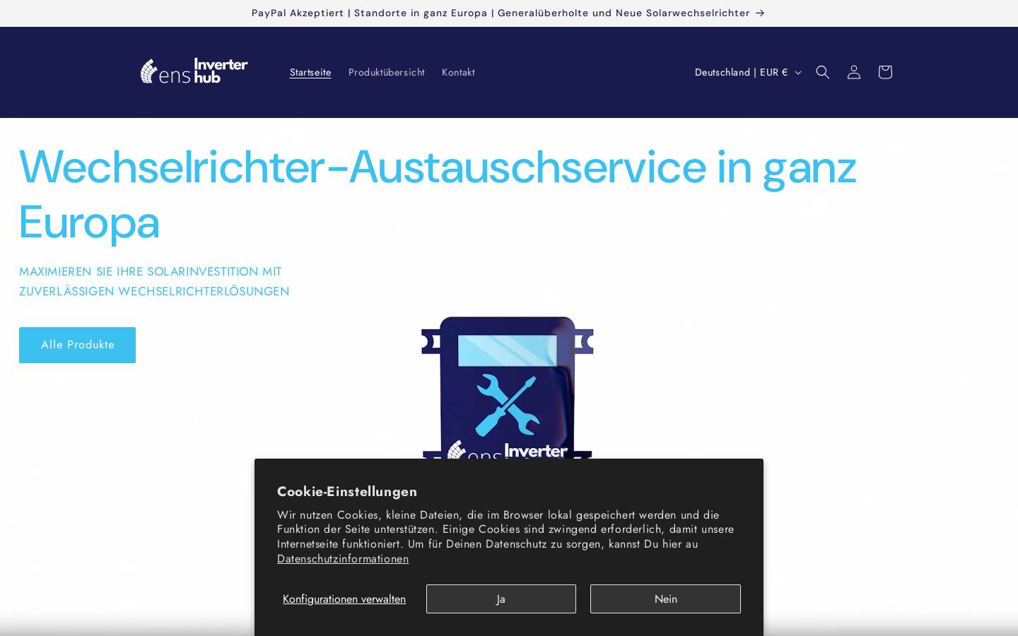 inverterhub.eu homepage screenshot