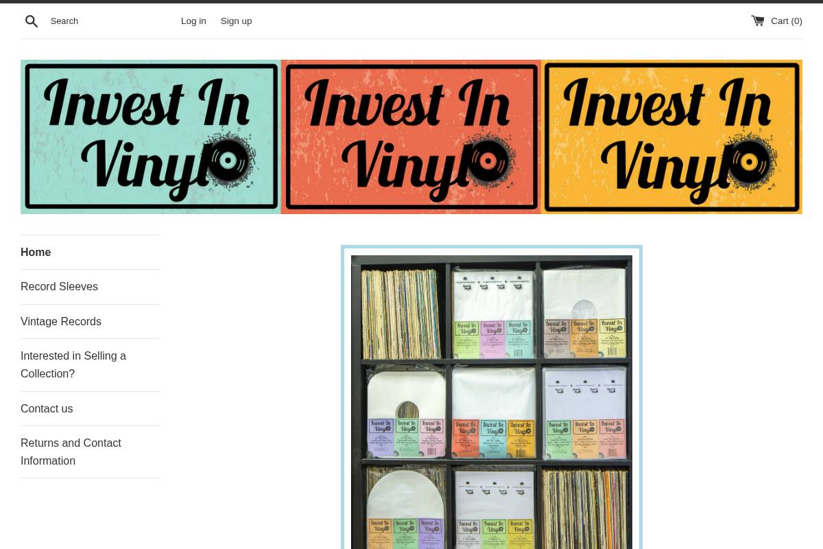 investinvinylrecords.com homepage screenshot