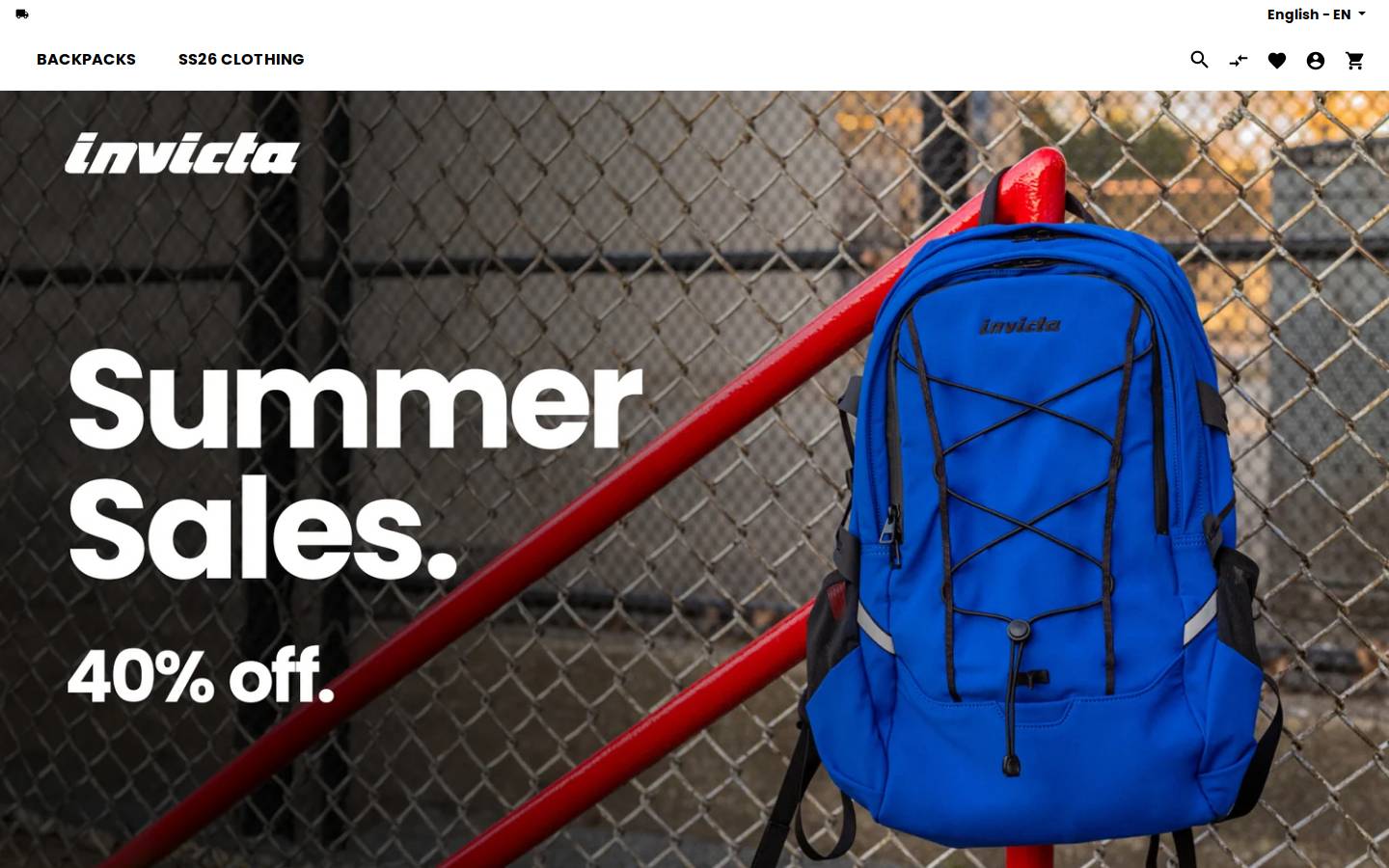 Invicta homepage screenshot
