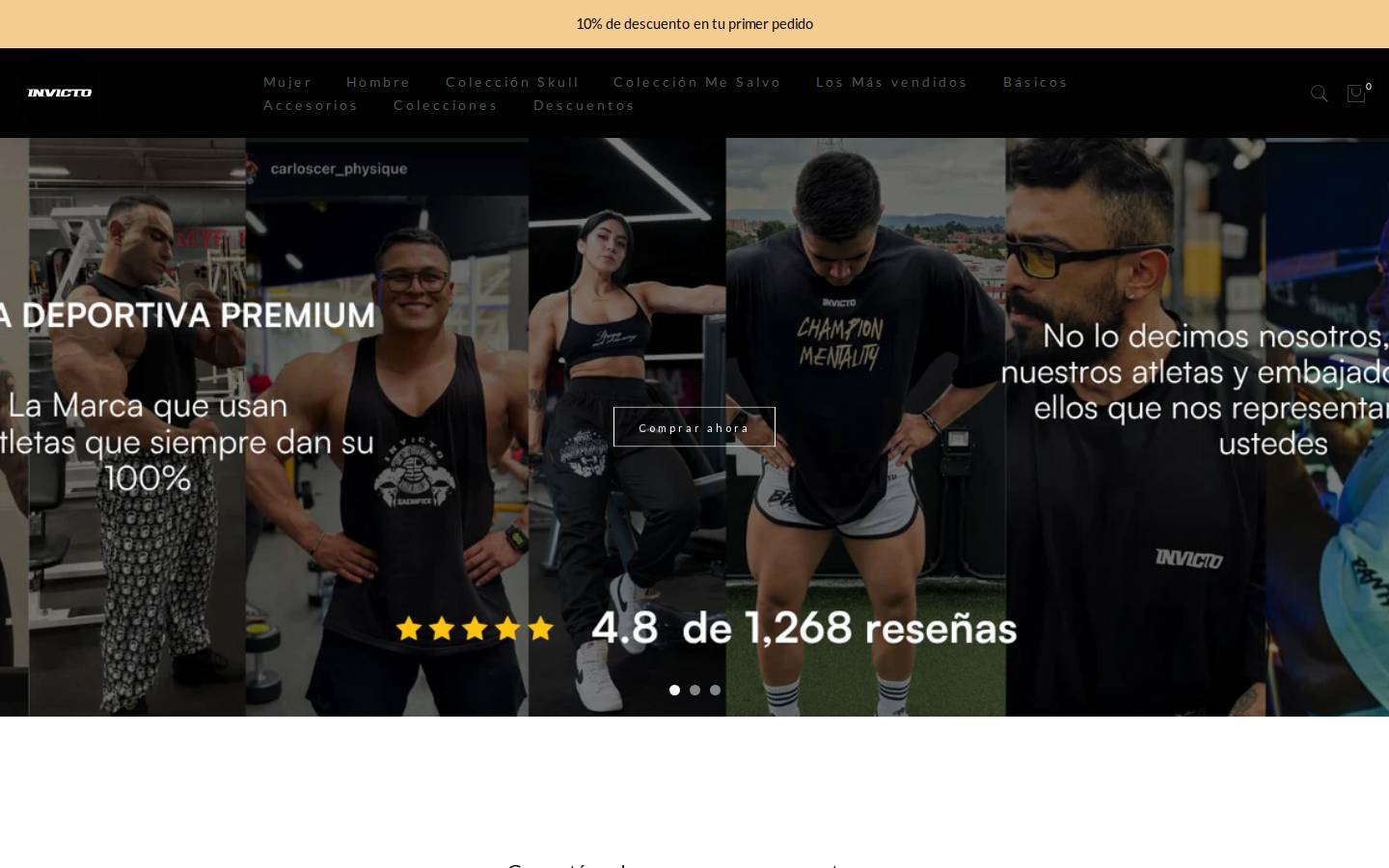 invictowear.com homepage screenshot