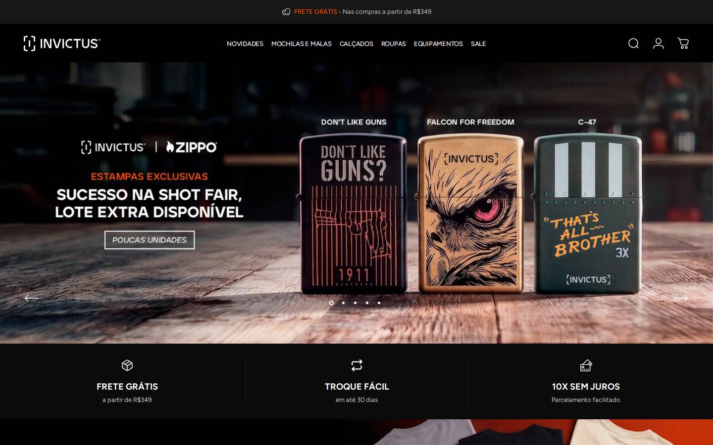 invictus.com.br homepage screenshot