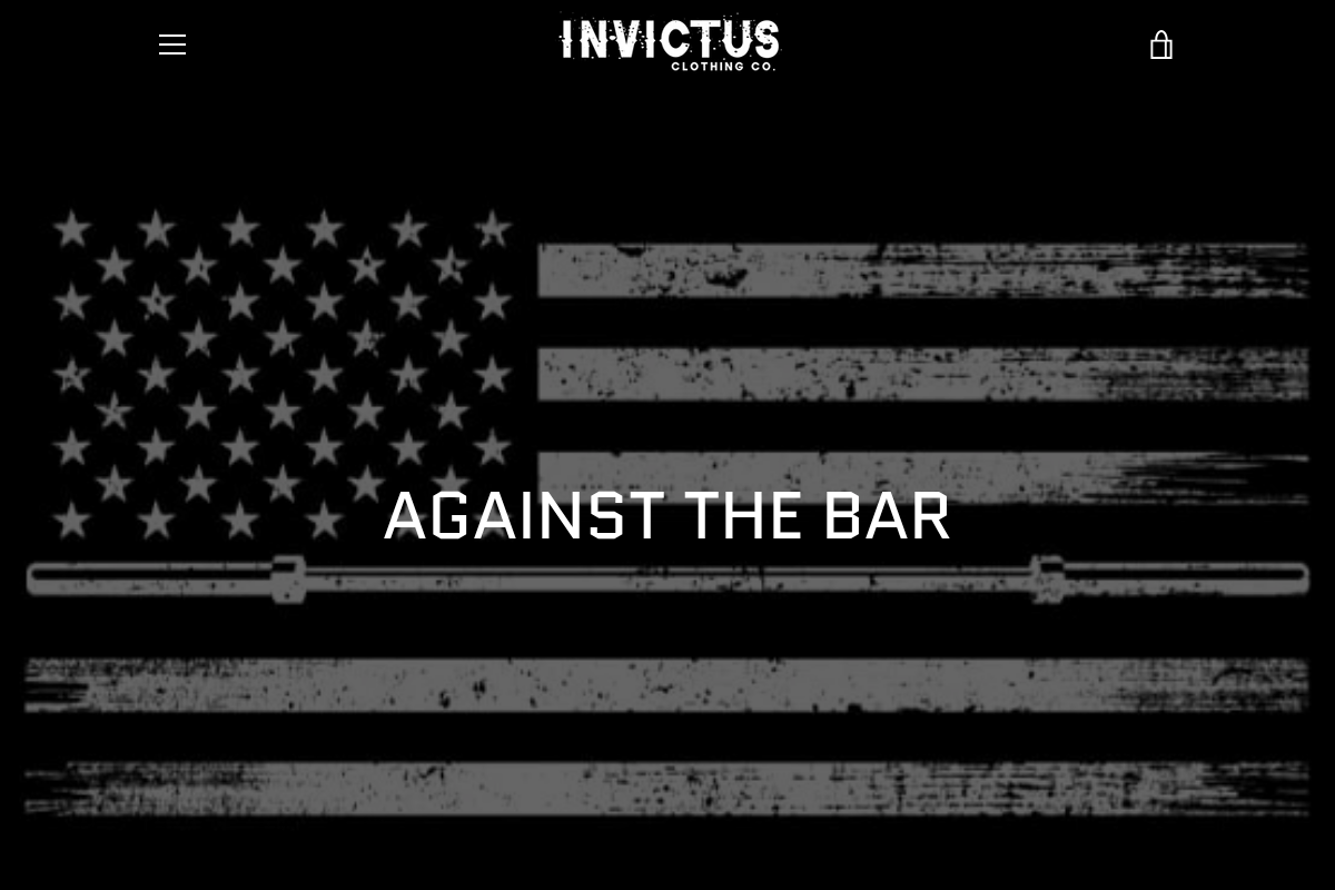 INVICTUS CLOTHING CO homepage screenshot
