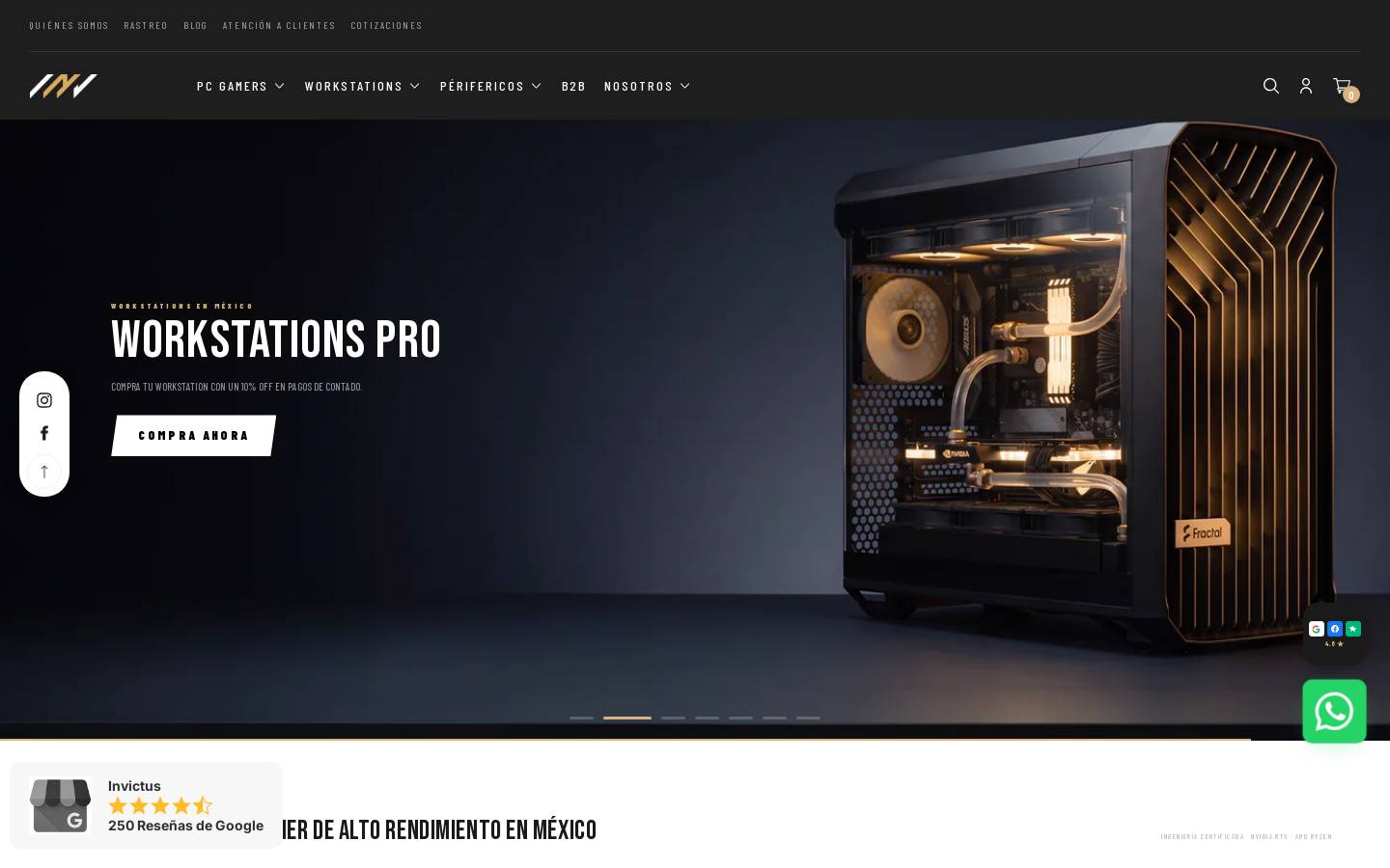 invictuspc.com.mx homepage screenshot