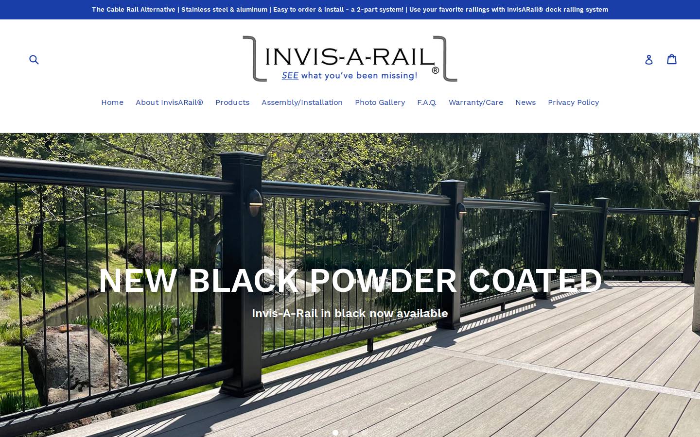 invis-a-rail.com homepage screenshot