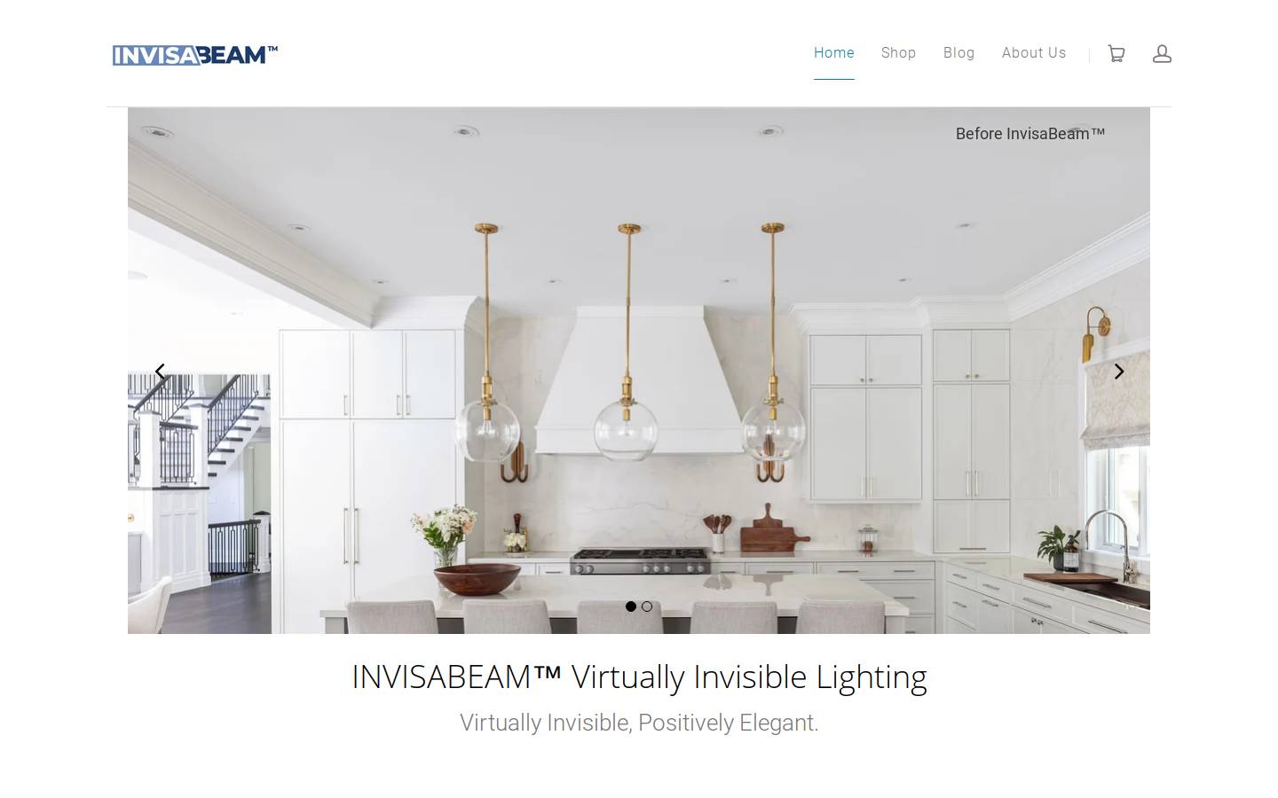 invisabeamlight.com homepage screenshot