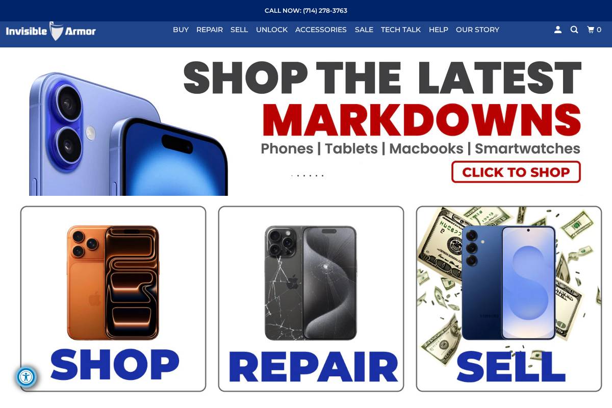 invisiblearmorinc.com homepage screenshot
