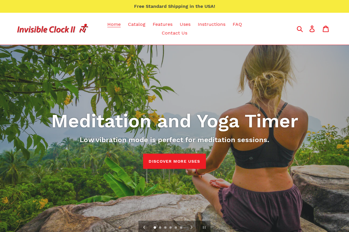 invisibleclock.com homepage screenshot