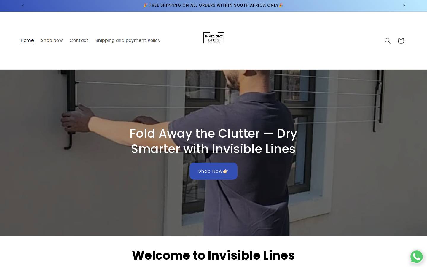 invisiblelines.co.za homepage screenshot