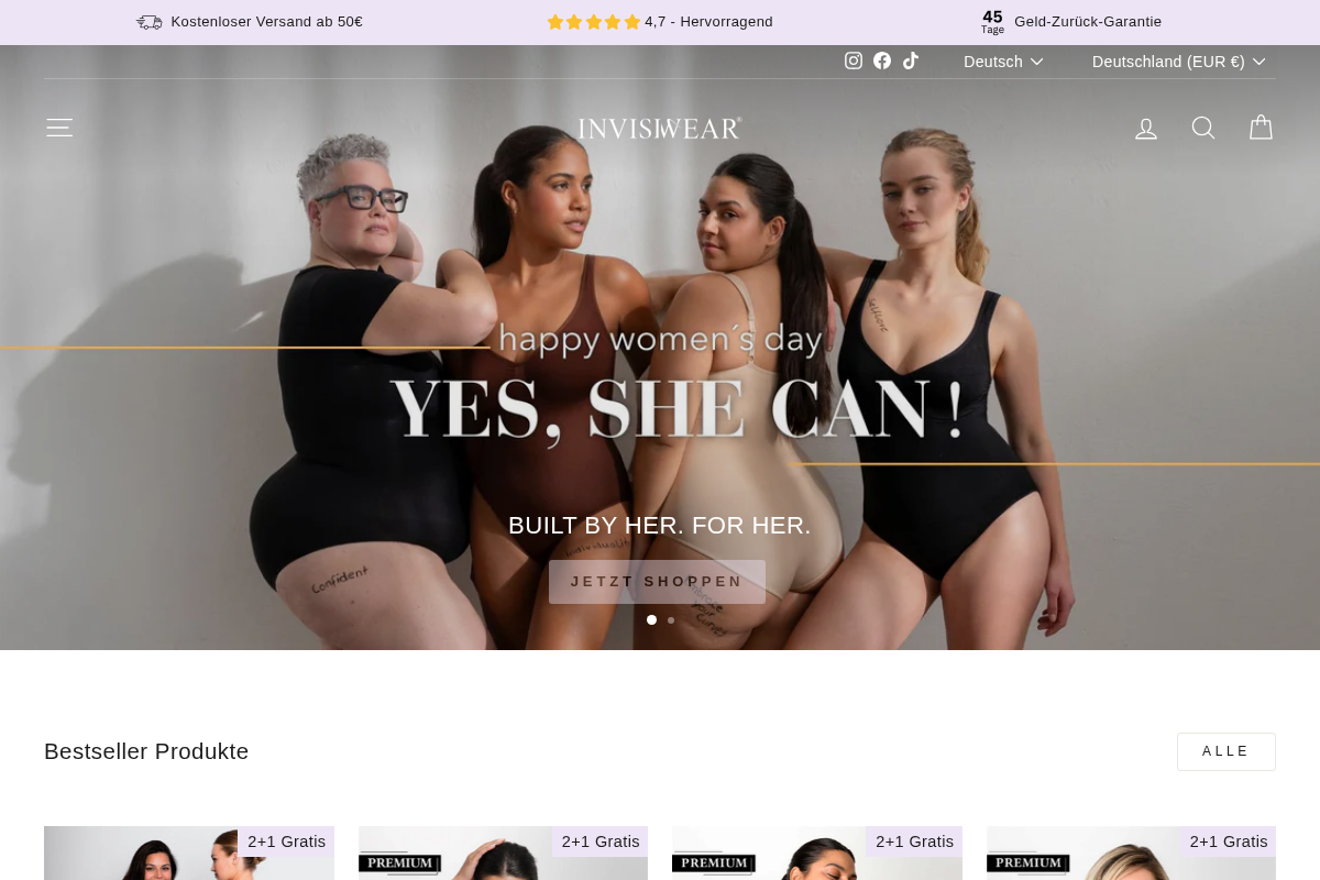 InvisiTights homepage screenshot