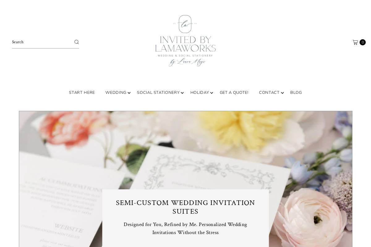 invitedbylamaworks.com homepage screenshot