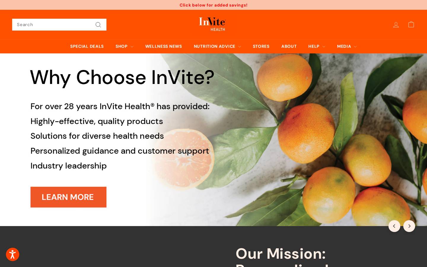 InVite Health homepage screenshot