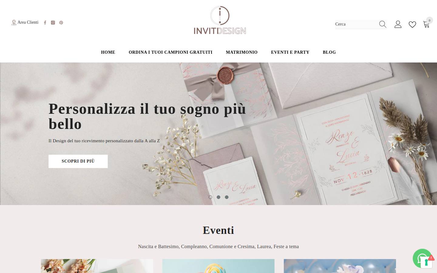 invitidesign.com homepage screenshot