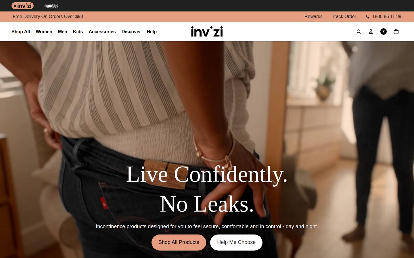 Invizi homepage screenshot